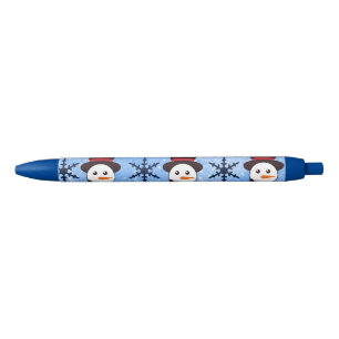Bolígrafo De Tinta Negra Snowmen