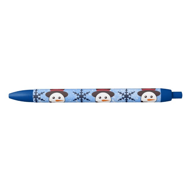 Bolígrafo De Tinta Negra Snowmen (Anverso)