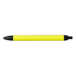 Bolígrafo De Tinta Negra Sólido Plano de Color Amarillo