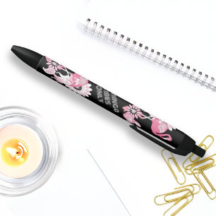 Bolígrafo De Tinta Negra Sólo Vibraciones de Flamenco - Flamenco Rosa Negro