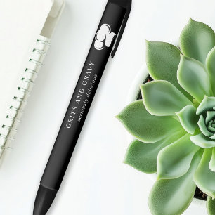 Bolígrafo De Tinta Negra Sombrero de Chef Negro Blanco Promocional de Resta