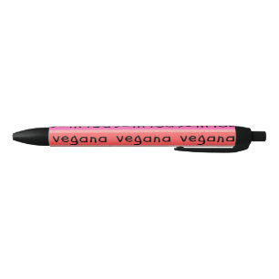 Bolígrafo De Tinta Negra Sonrisa vegana Vegan smile