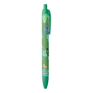 Bolígrafo De Tinta Negra St. Patrick's Leprechaun Shamrock Pen