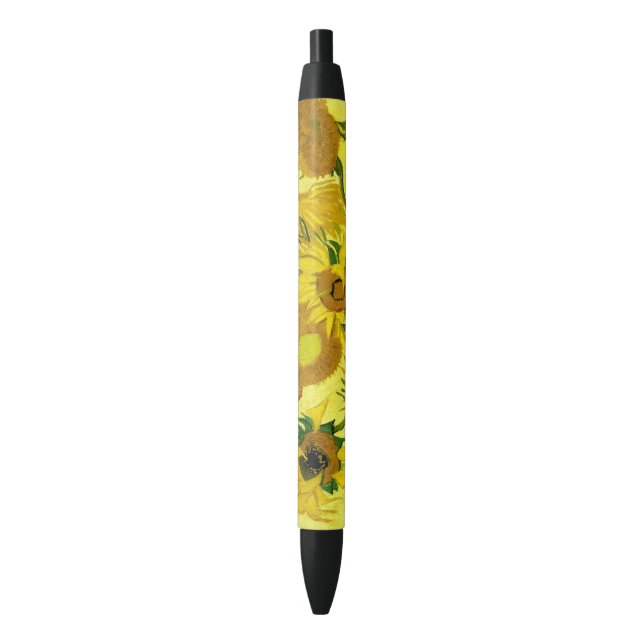 Bolígrafo De Tinta Negra Sunflowers Vincent van Gogh (Frente vertical)