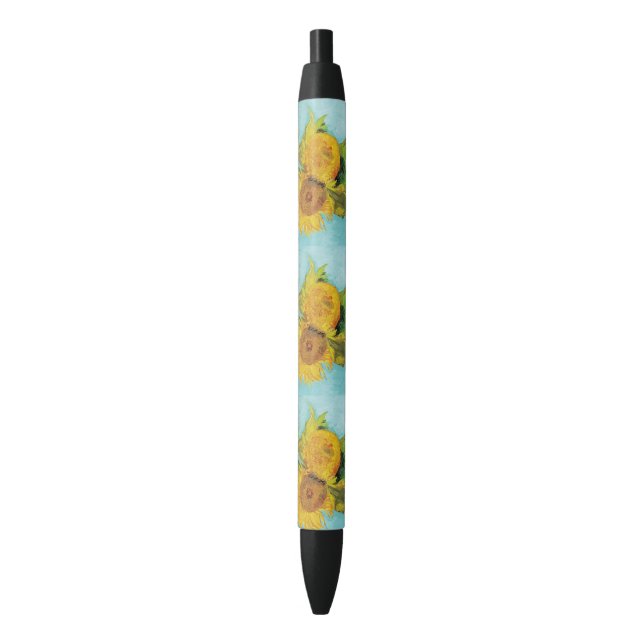 Bolígrafo De Tinta Negra Sunflowers Vincent van Gogh (Frente vertical)