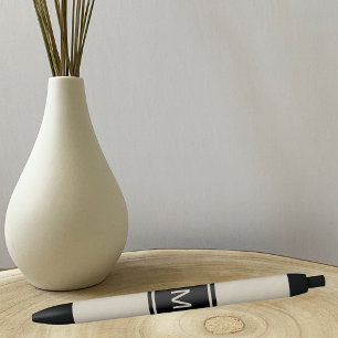 Bolígrafo De Tinta Negra Tan Monogramed Personalizado Pen