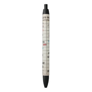 Bolígrafo De Tinta Negra Tarjetas de fecha de vencimiento de la biblioteca 