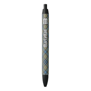 Bolígrafo De Tinta Negra Tartan Antiguo del Clan MacLellan