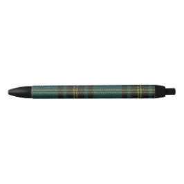 Bolígrafo De Tinta Negra Tartán azulverde