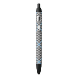 Bolígrafo De Tinta Negra Tartan de cuadros Clan Haig Check