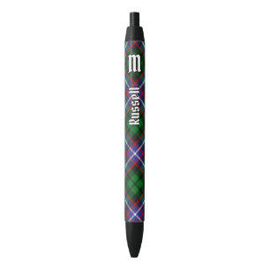 Bolígrafo De Tinta Negra Tartan del Clan Russell