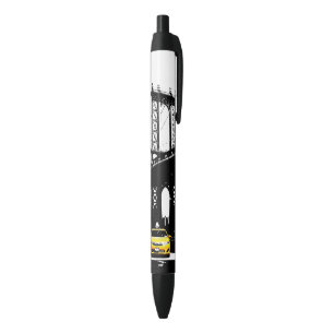 Bolígrafo De Tinta Negra Taxi Amarillo Nyc Puente De Brooklyn Ciudad De Nue