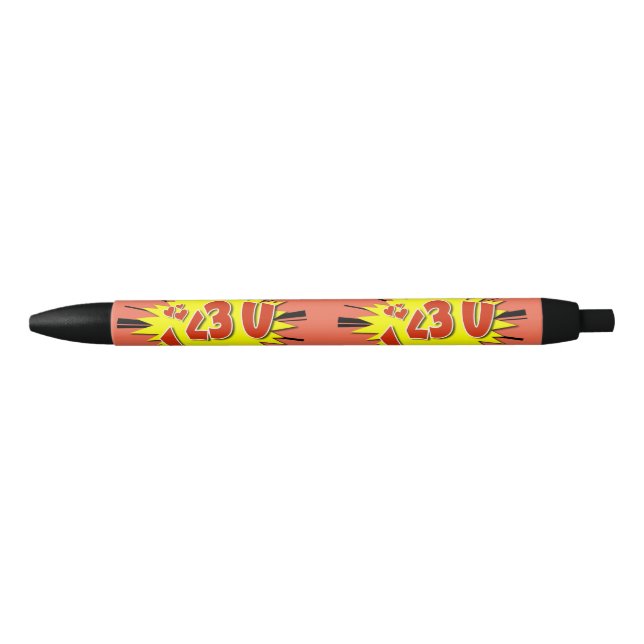 Bolígrafo De Tinta Negra Te amo (Anverso)