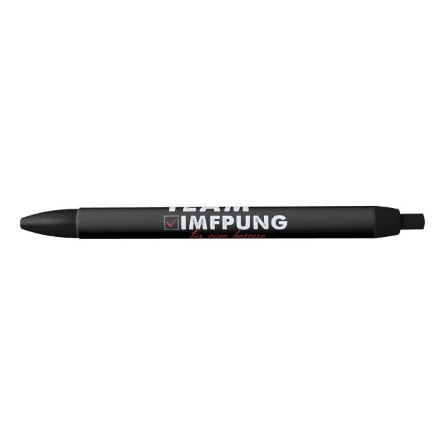 Bolígrafo De Tinta Negra Team Impfung  (Anverso)