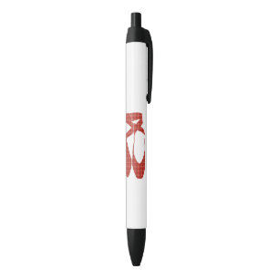 Bolígrafo De Tinta Negra Team Pointe Ballet Red Tartán