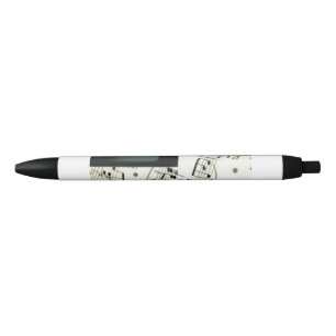 Bolígrafo De Tinta Negra Teclas de piano
