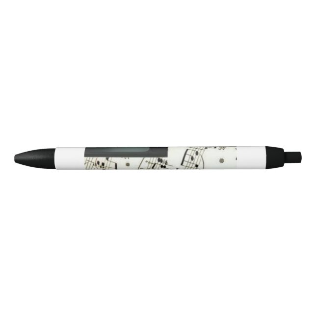 Bolígrafo De Tinta Negra Teclas de piano  (Anverso)