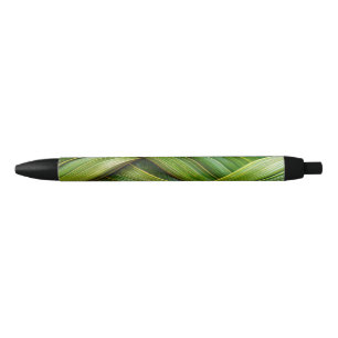 Bolígrafo De Tinta Negra Tejido de bambú fresco verde