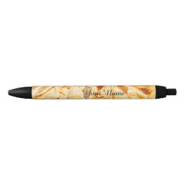Bolígrafo De Tinta Negra telas de la arruga, luz tenue de oro