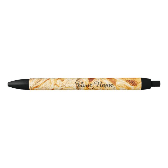 Bolígrafo De Tinta Negra telas de la arruga, luz tenue de oro (Anverso)