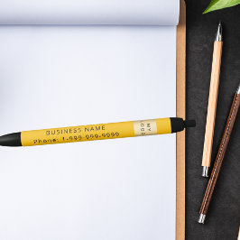 Bolígrafo De Tinta Negra Teléfono con el logotipo de la empresa de negocios