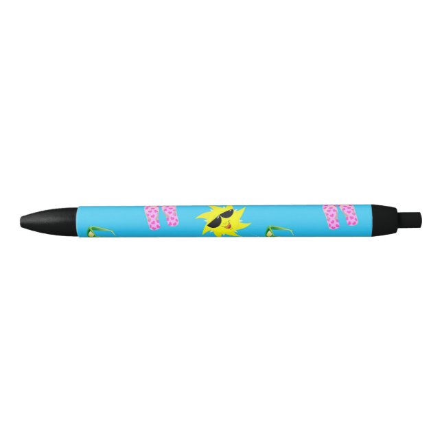 Bolígrafo De Tinta Negra Temática de verano (Anverso)