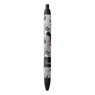 Bolígrafo De Tinta Negra Terrier de plata conocido de encargo de Boston del