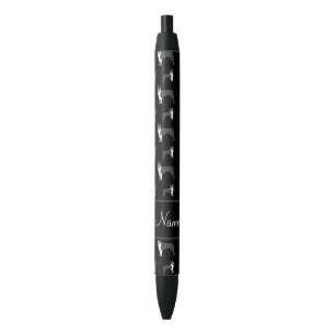 Bolígrafo De Tinta Negra Terrier negro conocido personalizado de Boston