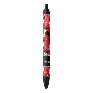 Bolígrafo De Tinta Negra Terrier rojo de neón conocido de encargo de Bosto
