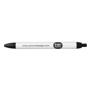 Bolígrafo De Tinta Negra Texto de Logo Personalizado Promocional
