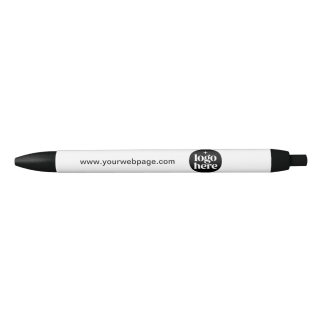 Bolígrafo De Tinta Negra Texto de Logo Personalizado  Promocional (Anverso)