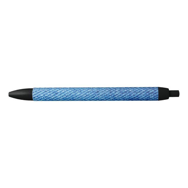Bolígrafo De Tinta Negra Textura de Denim Azul (Anverso)