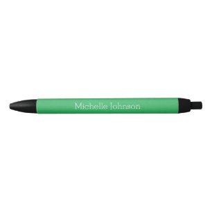 Bolígrafo De Tinta Negra Textura personalizada de grava verde Kelly