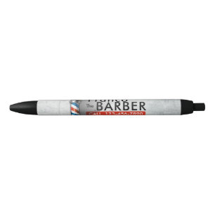 Bolígrafo De Tinta Negra Tienda de peinado de barbero Rey Corona Poste de b