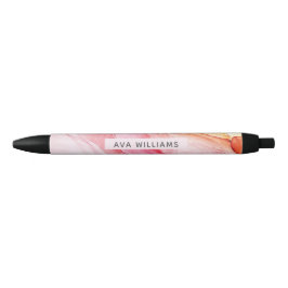 Bolígrafo De Tinta Negra Tinta de rosa abstracta personalizada