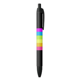 Bolígrafo De Tinta Negra Tiras retro (Black & Neon Multi)