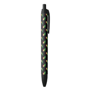 Bolígrafo De Tinta Negra Tortuga Linda Animal Marino Feliz Navidad Santa Cl
