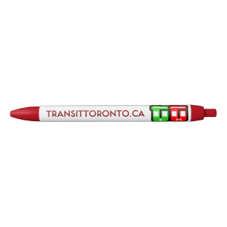 Bolígrafo De Tinta Negra Transit Toronto Retractable Pen - Red