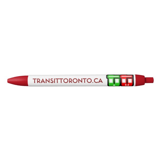 Bolígrafo De Tinta Negra Transit Toronto Retractable Pen - Red (Anverso)
