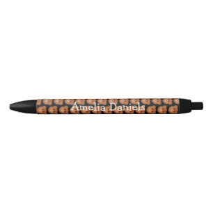 Bolígrafo De Tinta Negra Trato Curiosamente Teddy Bear Monogrammed Party Fa