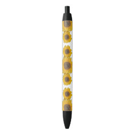 Bolígrafo De Tinta Negra Trío de girasol