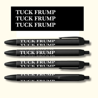 Bolígrafo De Tinta Negra TUCK FRUMP sobre negro