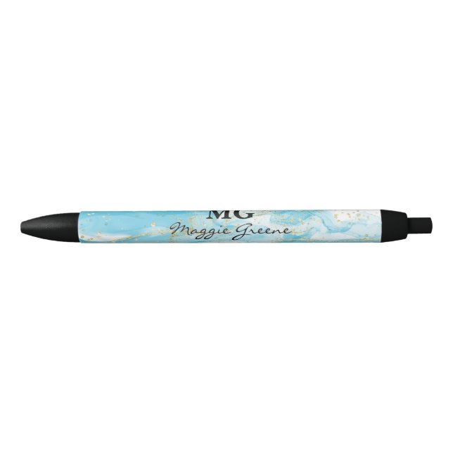 Bolígrafo De Tinta Negra Turquoise Dreams Custom Pen (Anverso)