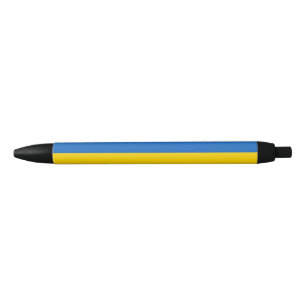 Bolígrafo De Tinta Negra Ucrania azul y amarilla