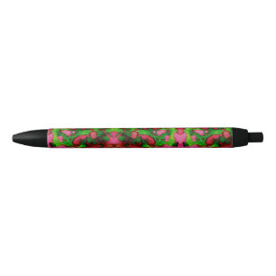 Bolígrafo De Tinta Negra Un estudio en rosa y verde
