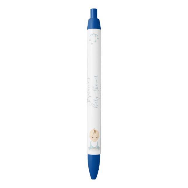 Bolígrafo De Tinta Negra Un niño pequeño y su Baby Shower móvil (Frente vertical)