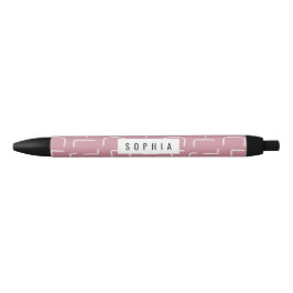 Bolígrafo De Tinta Negra Urban Geo | Rosa Polvorienta | Patrón de Licuadora