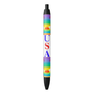 Bolígrafo De Tinta Negra Usa Sunset Seaside Pen