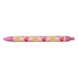 Bolígrafo De Tinta Negra Vaca Gomosa Fruta Tropical Rosa