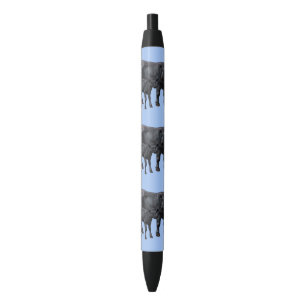 Bolígrafo De Tinta Negra Vaca negra de ángulos y ternera